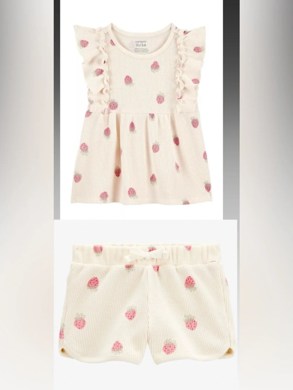 Carter's Toddler Girls Strawberry-Print Short-Sleeve Set